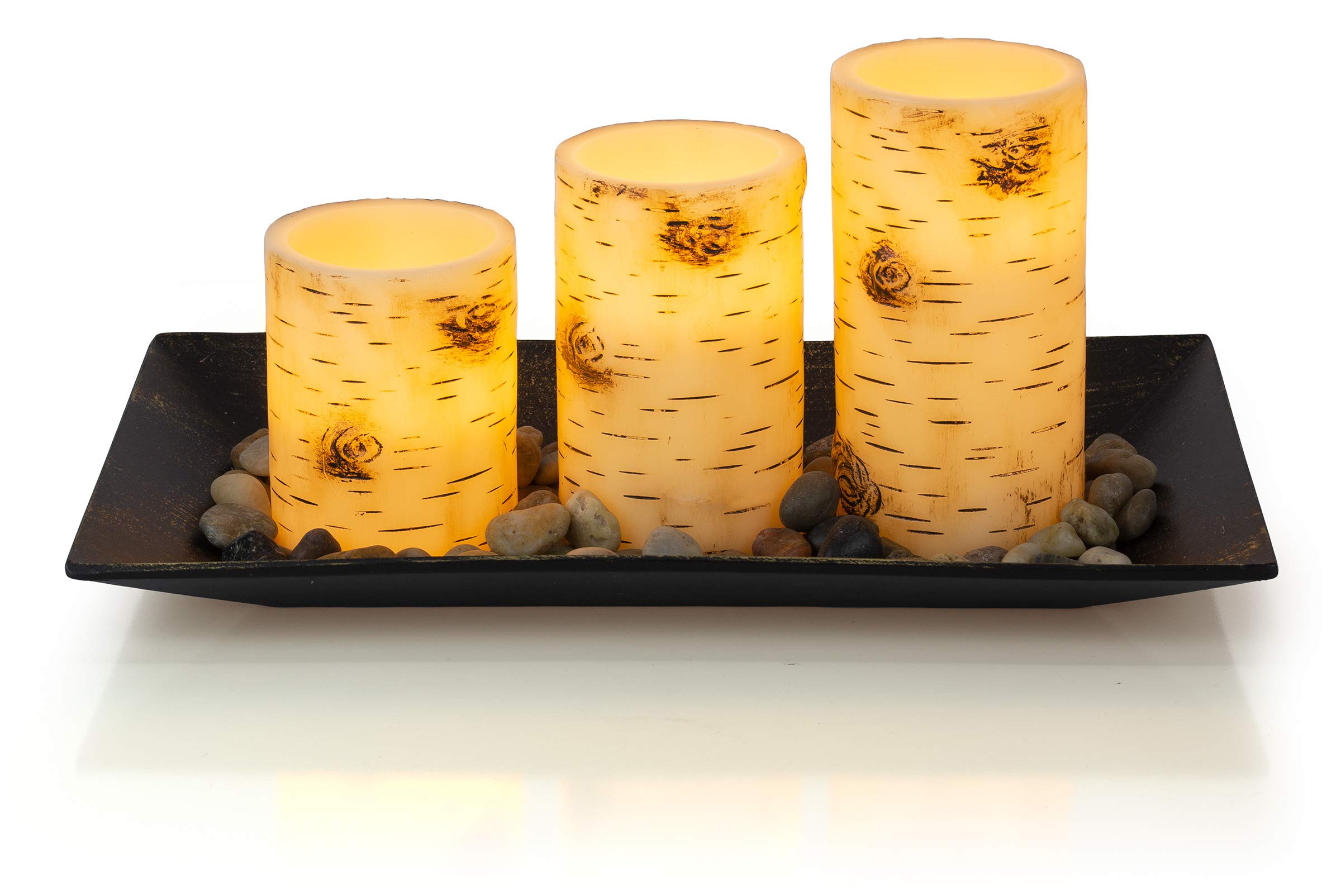White Birch Minis - Set Di 5 Portatealight In Corteccia Di Betulla Naturale, Altezza 5cm, Per Camino, Matrimonio, Casa