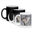 thumbnail image 1 of 3dRose, Birch Bark Heart On Wood Photography, 11oz Magic Transforming Mug, 1 of 8