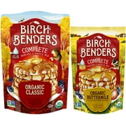 Birch Benders 40 oz, Organic Classic & 16 oz, Organic Buttermilk Pancake & Waffle Mix