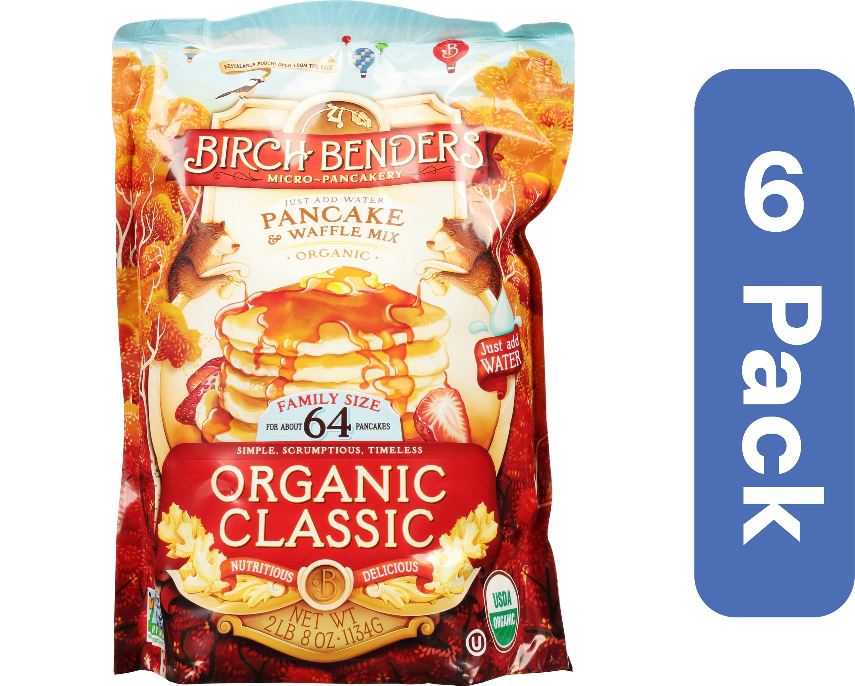 Birch Benders Classic Pancake & Waffle Mix 40 oz (Pack Of 6)