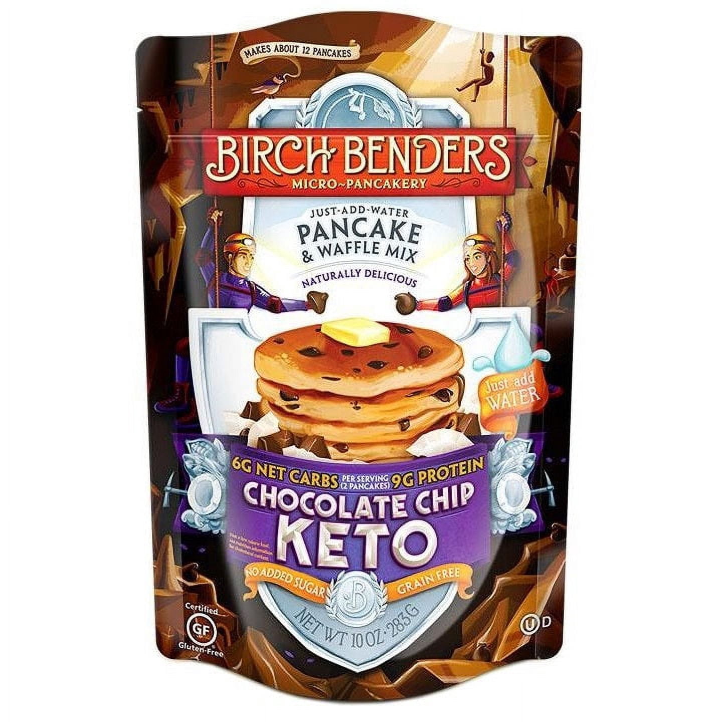 Birch Benders Keto Chocolate Chip Pancake & Waffle Mix, 10 oz