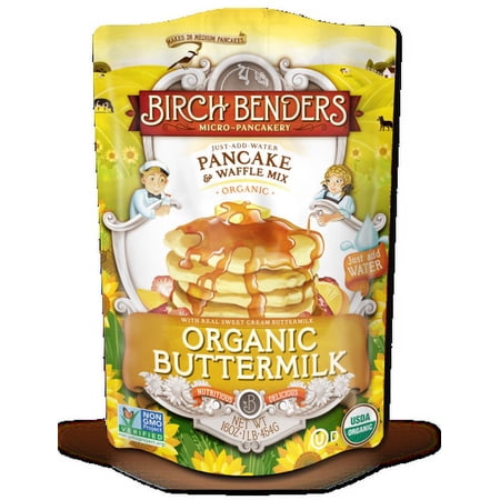 Birch Benders Organic Buttermilk Pancake and Waffle Mix, 16 Ounce -- 6 per case.