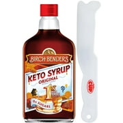 Birch Benders Original Keto Syrup, Gluten Free, Carb-Friendly, 13 fl oz Bottle (Pack of 1) with By The Cup Spatula Knife