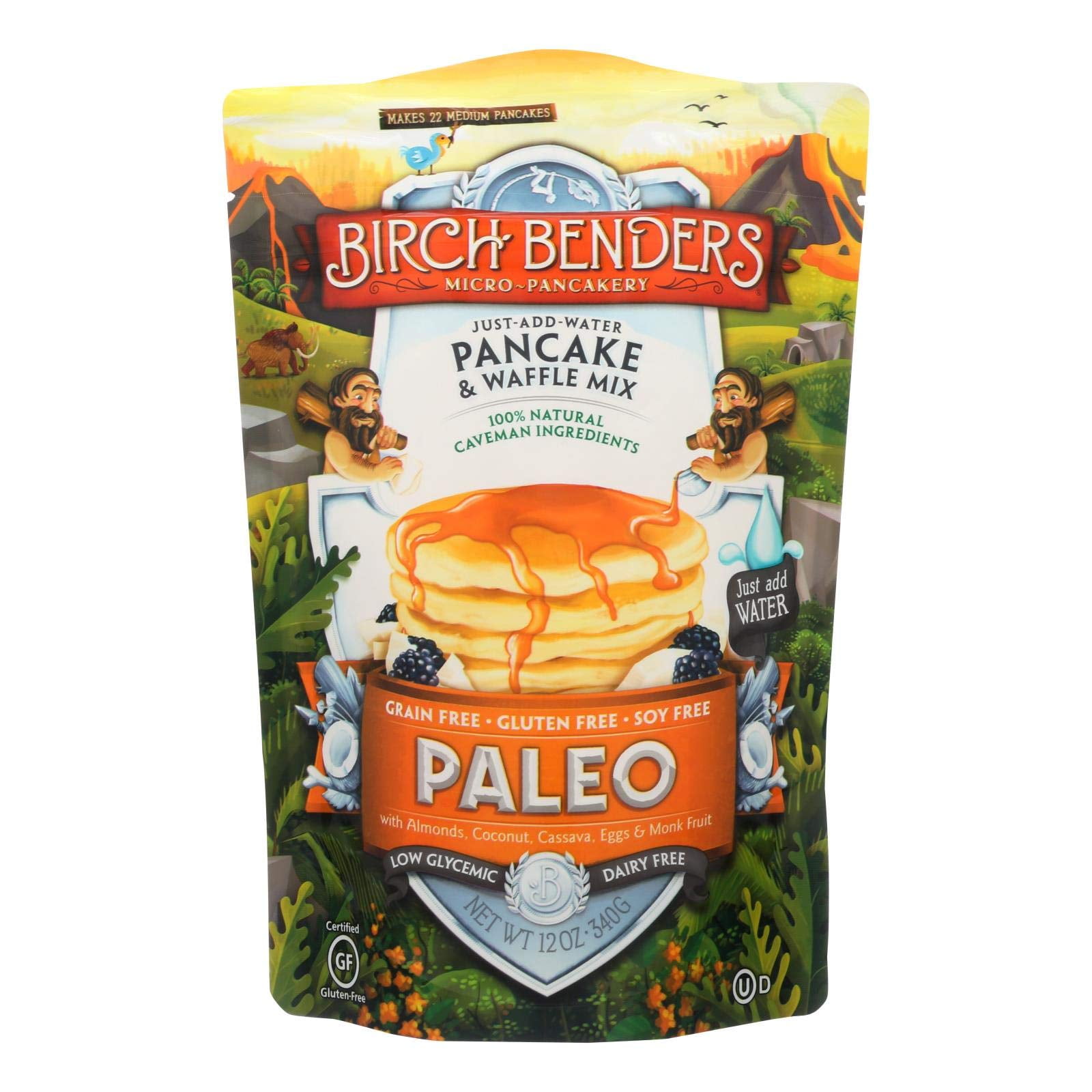 Birch Benders Paleo Add Water Pancake & Waffle Mix 12 oz (Pack Of 6)