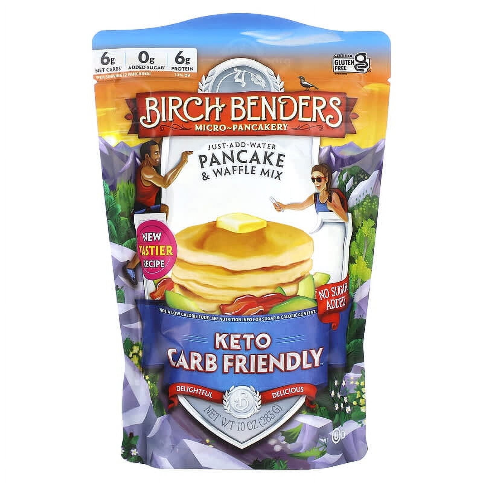 Birch Benders, Pancake & Waffle Mix, Keto, 10 oz Pack of 4