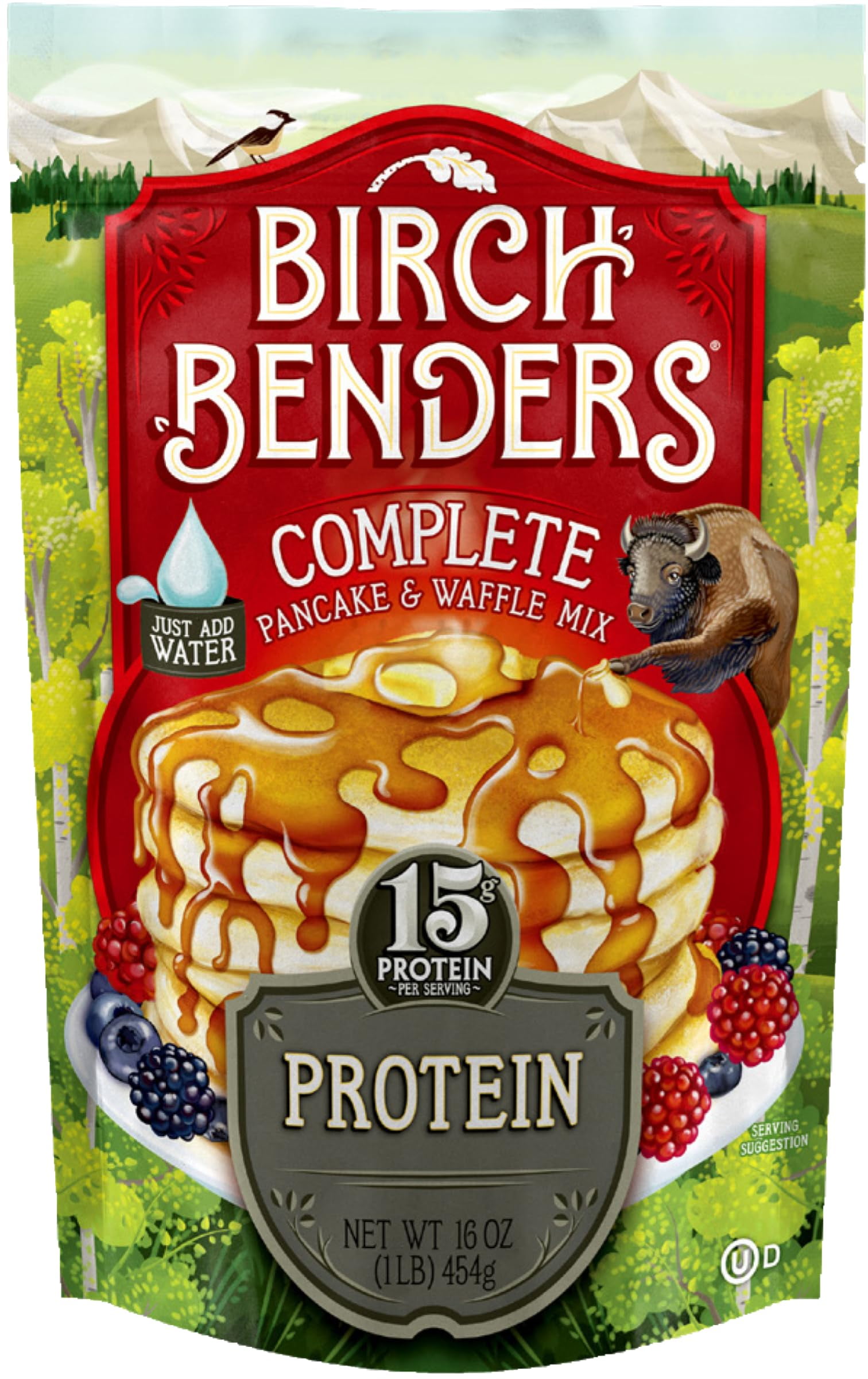 Birch Benders Pancake and OIF8 Waffle Mix with Whey, Protein, 16 Oz