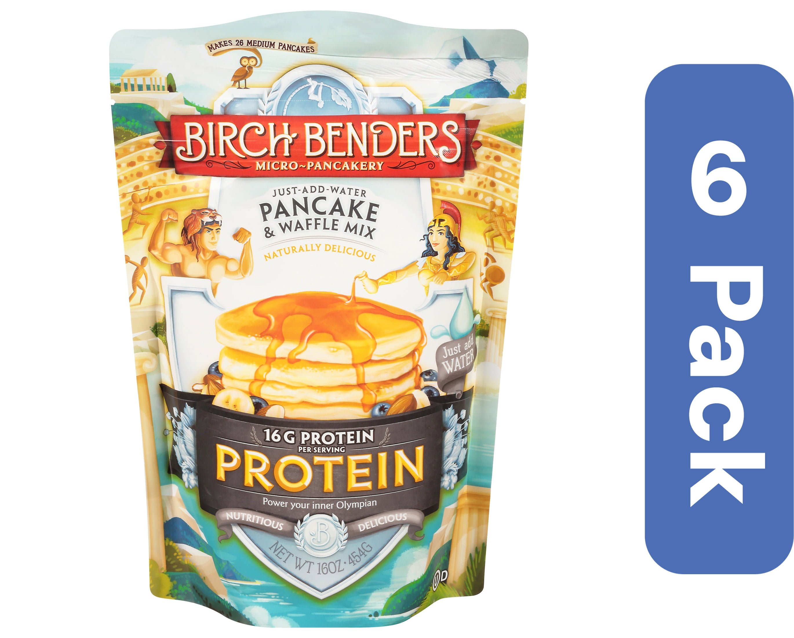 Birch Benders Protein Pancake & Waffle Mix 16 oz (Pack Of 6)