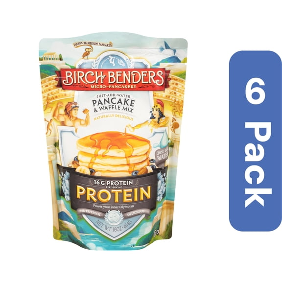 Birch Benders Protein Pancake & Waffle Mix 16 oz (Pack Of 6)