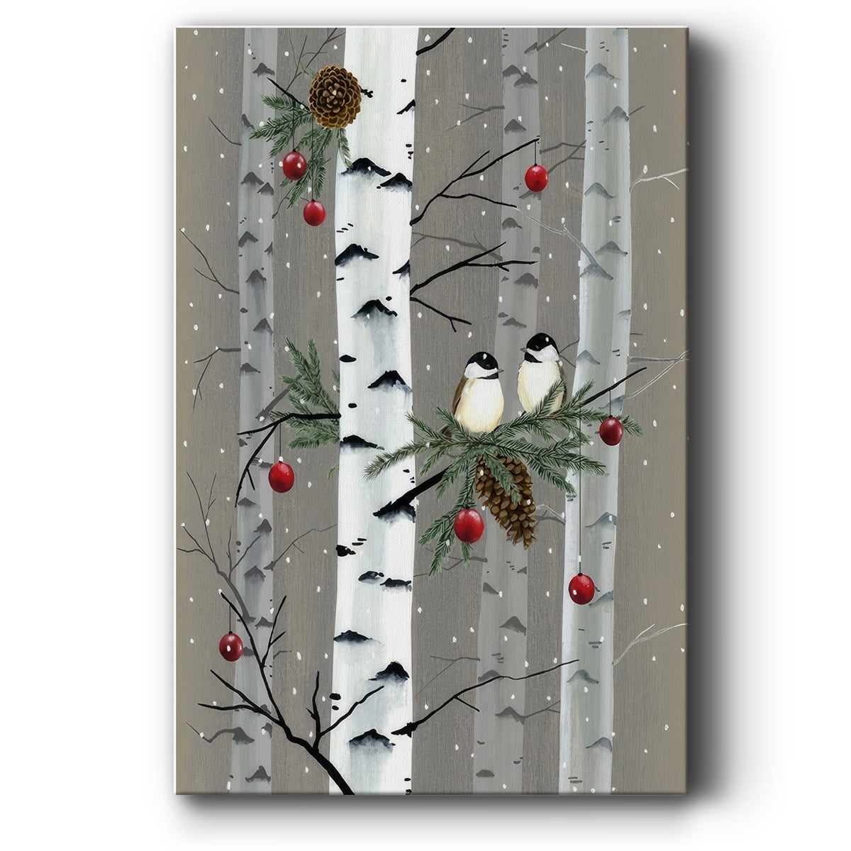 Birch Birds I- Gallery Wrapped Canvas