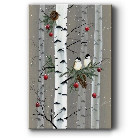 Birch Birds I- Gallery Wrapped Canvas