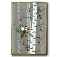 thumbnail image 1 of Birch Birds II - Framed Gallery Wrapped Holiday Canvas - 17 x 25 - Gold Frame, 1 of 8