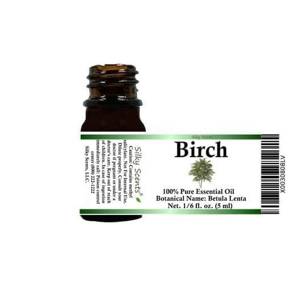 Birch Essential Oil 5 ml (1/6 fl oz) - 100% Pure and Natural by Silky Scents