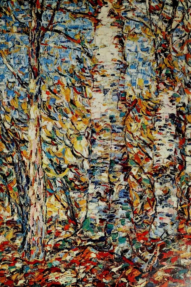 Birch Forest Canvas Art - Christian Rohlfs (18 x 24)