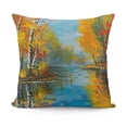 thumbnail image 1 of Birch Forest Near The River' Landscape Printed, 1 of 5