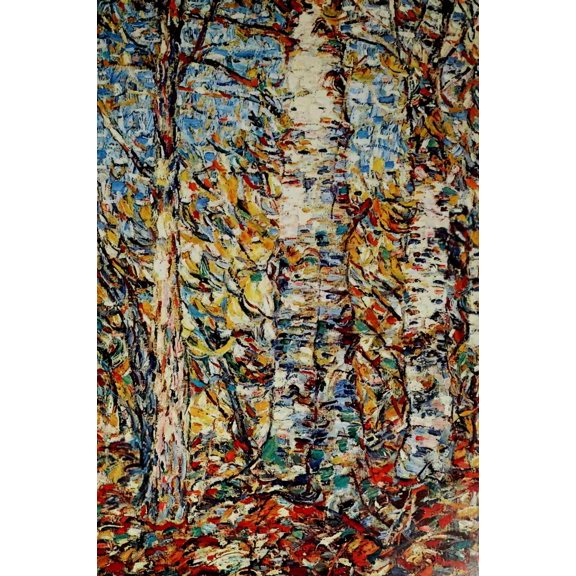 Birch Forest Poster Print by Christian Rohlfs (24 x 36)