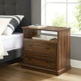 thumbnail image 1 of Birch Harbor Chatham 2-Drawer Nightstand, Dark Walnut, 1 of 8
