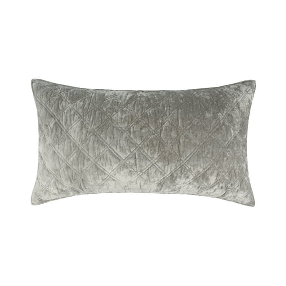 Birch Hill by Levtex Home - Umbria King Sham - Stone - Velvet - Dot Stitch Quilting - 20 x 36 in. - Polyester Velvet