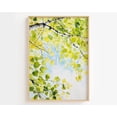 Birch Leaves Spring Wall Art Print, Greenery And Blue Sky Decor ...