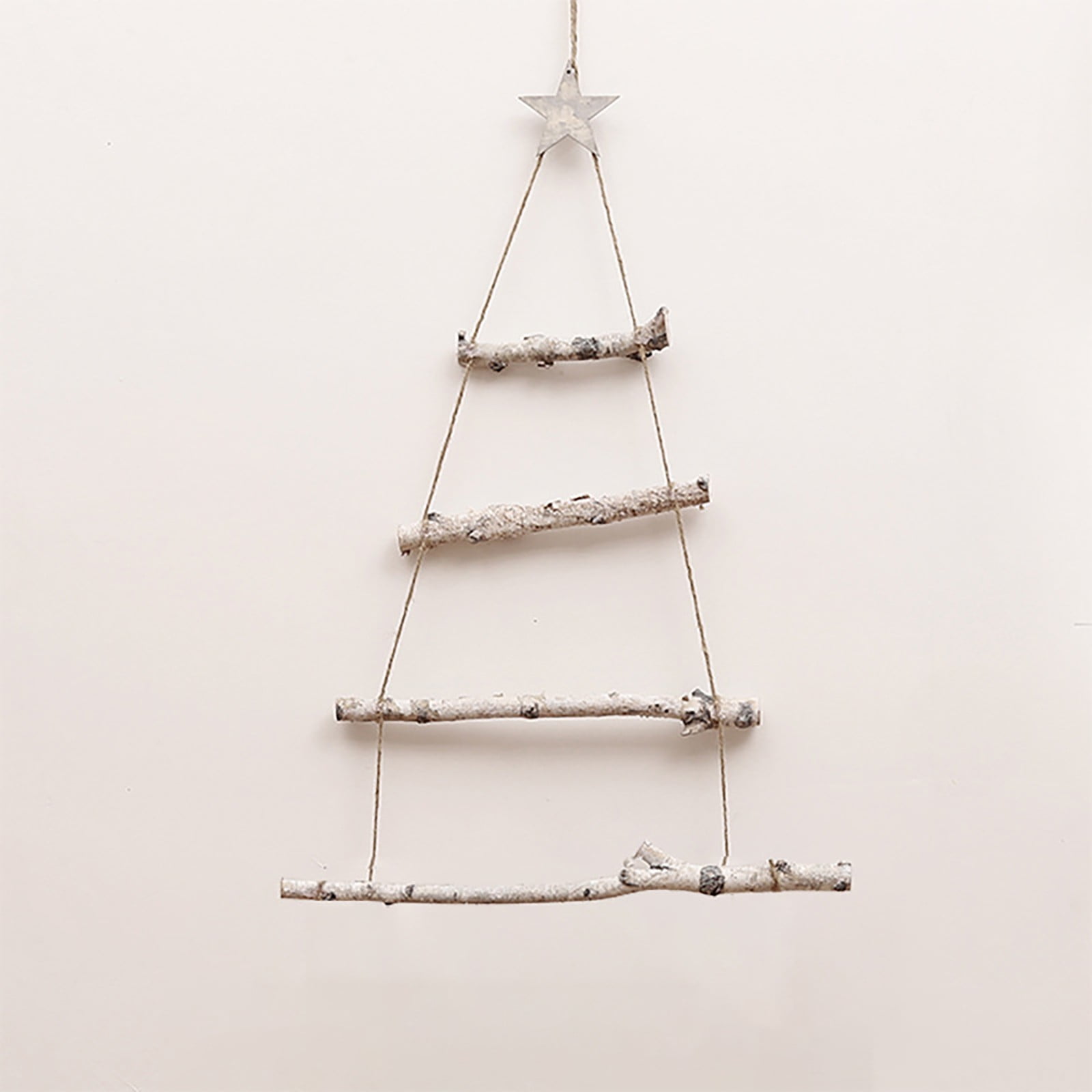 Birch Logs Wall Christmas Tree, Wall Hanging Christmas Tree Christmas ...