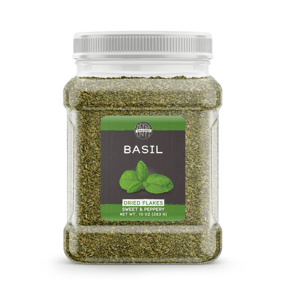 Birch & Meadow 10 oz of Basil Leaves, Cut & Sifted, Sweet Peppery Flavor