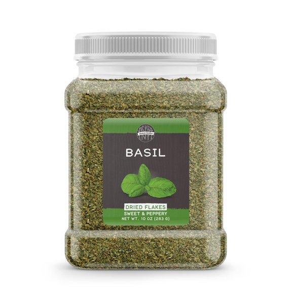 Birch & Meadow 10 oz of Basil Leaves, Cut & Sifted, Sweet Peppery Flavor