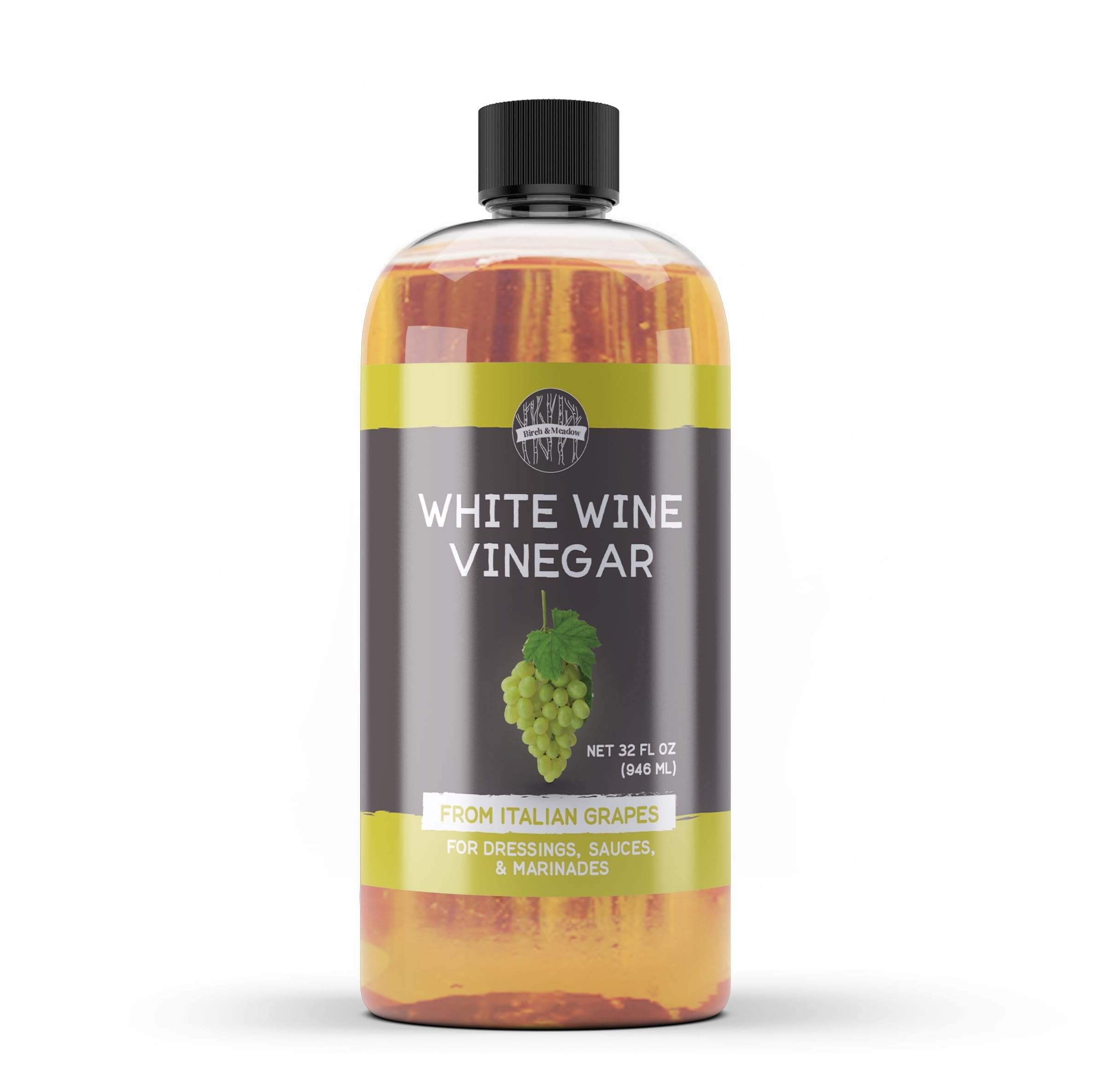 Birch & Meadow 32 fl oz, White Wine Vinegar, Made In Italy From First Quality Grapes, Non GMO