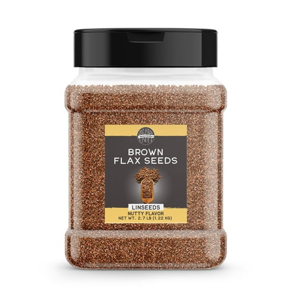 Birch & Meadow Brown Flax Seeds, 2.7 lb, Nutty Flavor, Linseeds, Egg Replacement