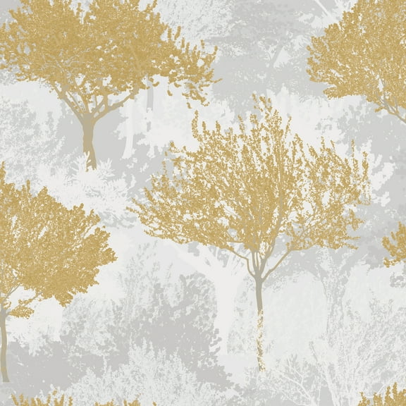 Birch Mustard Wallpaper
