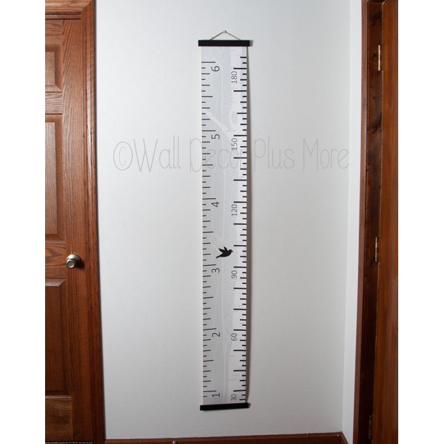 Birch Tree Birds Canvas Growth Chart for Kids Wall Ruler Growth Chart ...