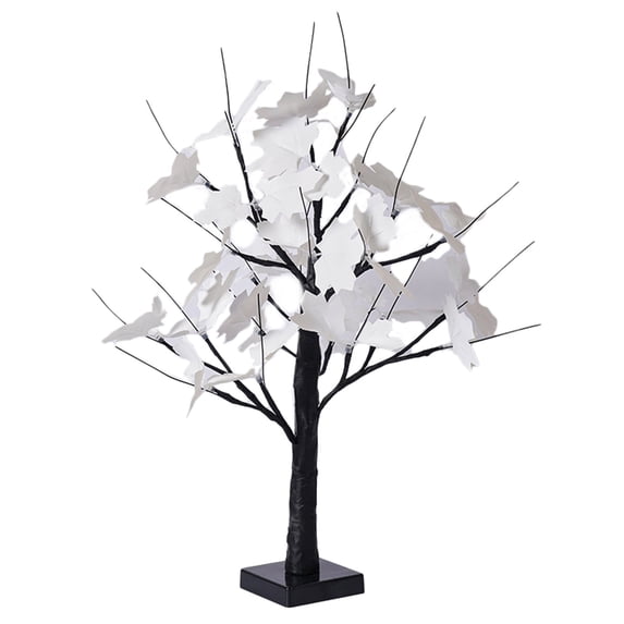Birch Tree with LED Lights for Christmas Decor, Battery Operated/USB Powered Lighted Birch Tree, 2FT Warm White Artificial Light up Christmas Tree for Indoor Table Fireplace Decoration