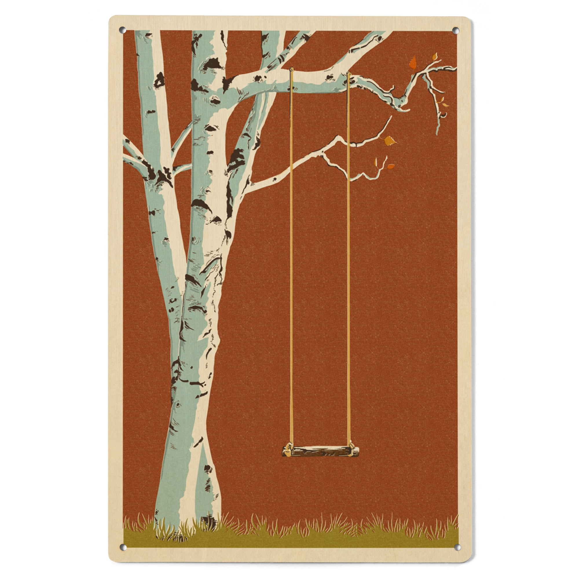 Birch Tree, Letterpress Birch Wood Wall Sign (6x9 Rustic Home Decor ...