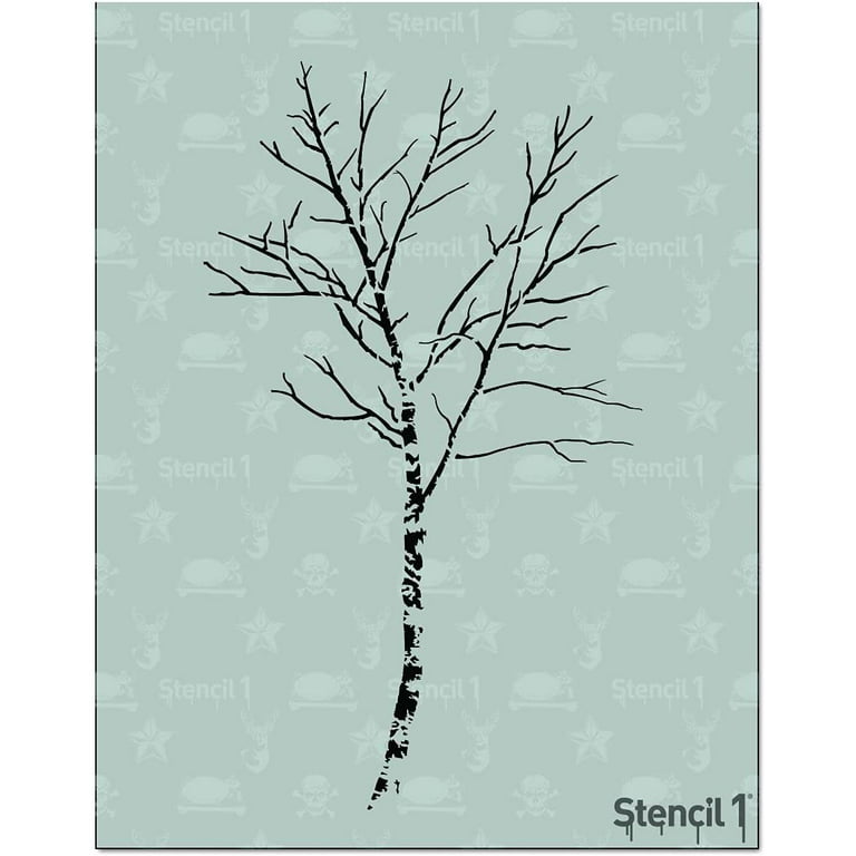 Birch Tree Stencil Durable Quality Reusable Stencils for Painting - Create Stencil  Crafts and Decor - Decor on Walls Fabric & Furniture Recyclable Art Craft -  8.5 x 11 