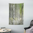 thumbnail image 1 of Birch Tree Tapestry, Peaceful Late Summer Woodland Trunks Leaves Foliage Serene Tranquil, Wall Hanging for Bedroom Living Room Dorm Decor, 40W X 60L Inches, Green Pale Grey Black, by Ambesonne, 1 of 2