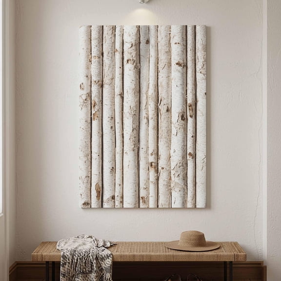 Birch Tree Wall Art Print, Minimalist Wood Texture Decor Poster, Poster Only