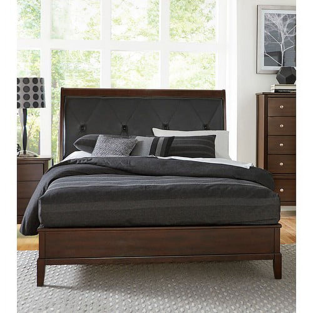 Birch Wood Queen Size Platform Bed Deluxe Upholstered Platform Bed