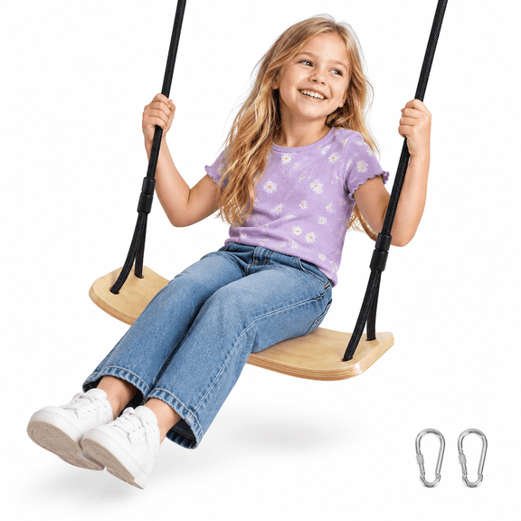 Birch Wood Tree Swing For Adults & 20.8"x7.8" Seat