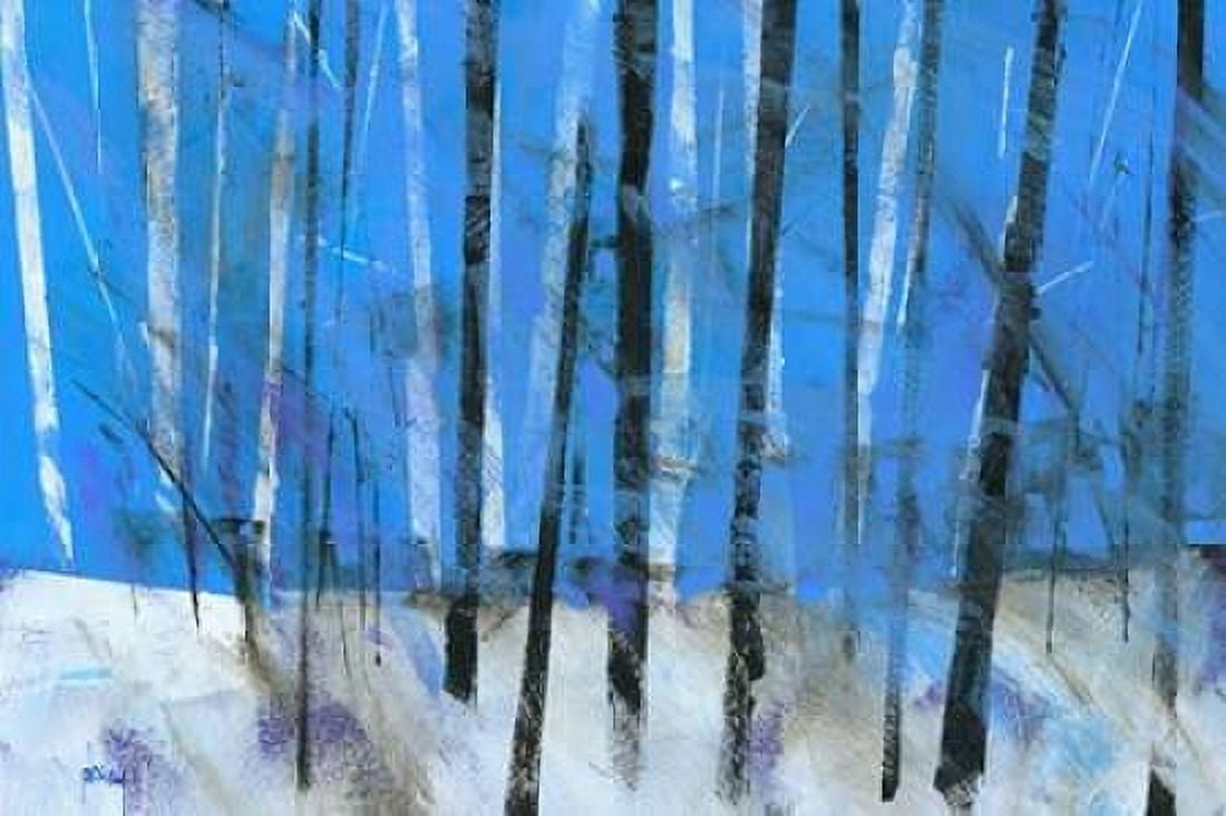 Birch and Black Ash Saplings Canvas Art - Paul Bailey (12 x 18)