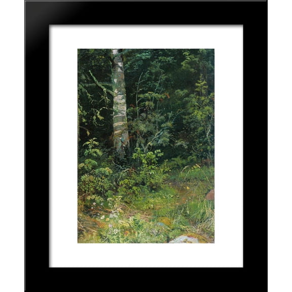 Birch and mountain ash 20x24 Framed Art Print by Ivan Shishkin