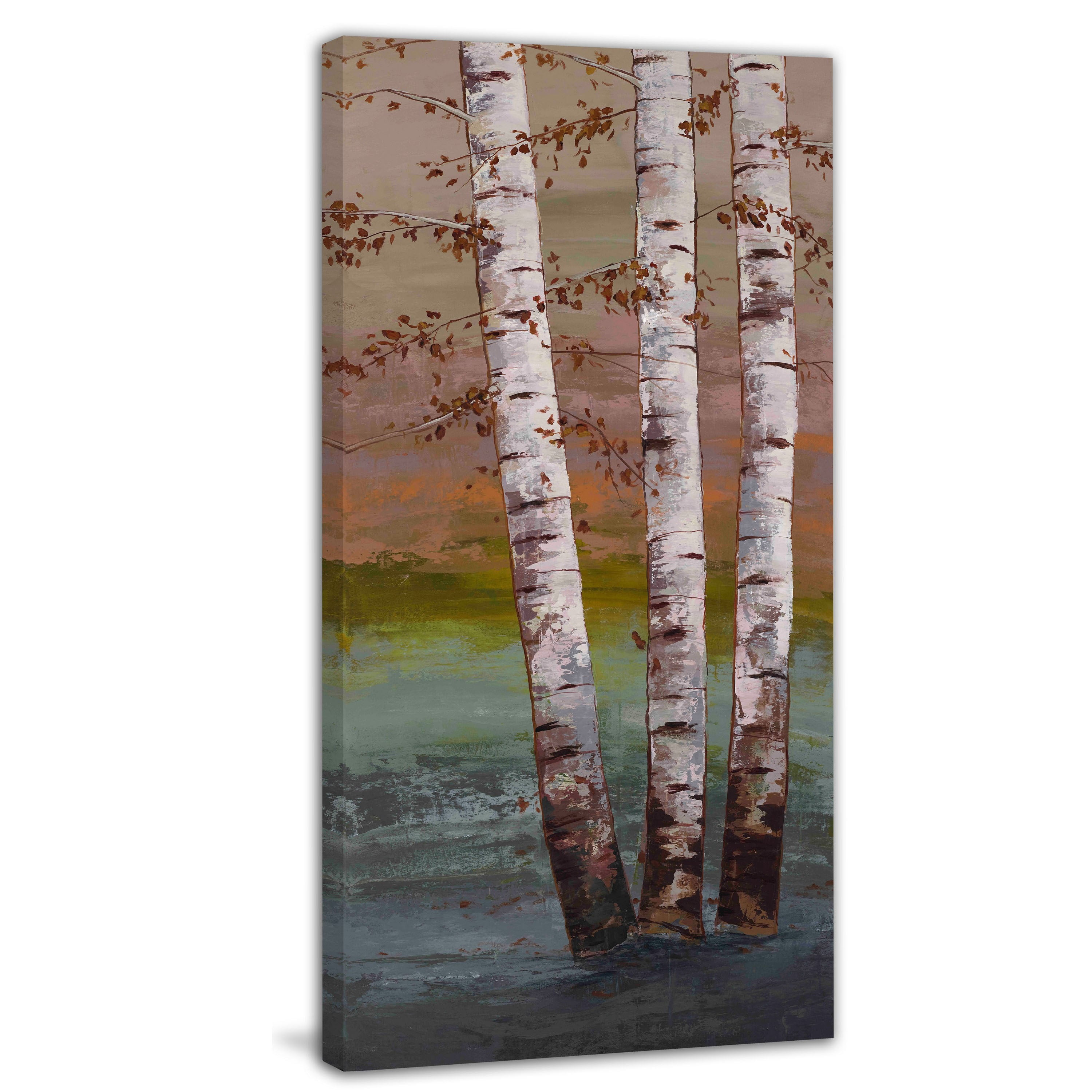 "Birch at Breaking Light" Painting Print on Wrapped Canvas