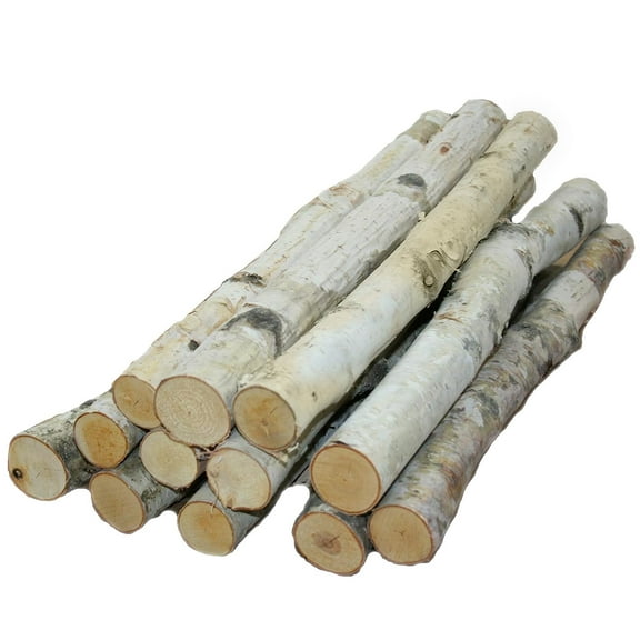 Birch logs 1" to 1.5'' x 15.5" to 17.5'' Long - Set of 12 logs
