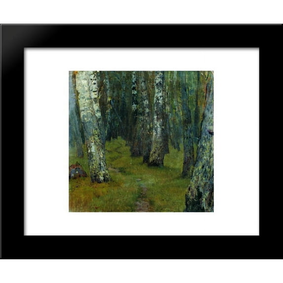 Birches. Forest edge. 20x24 Framed Art Print by Isaac Levitan