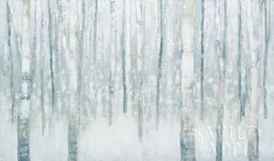 Birches in Winter Blue Gray Canvas Art - Julia Purinton (24 x 36)