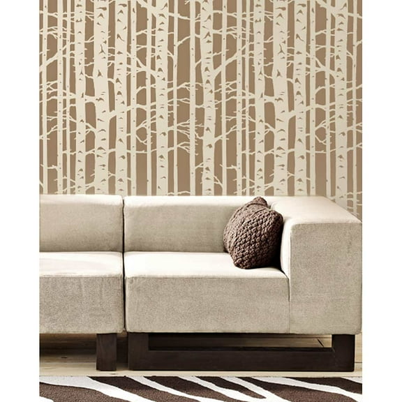 Birchforest Allover Wall Stencil