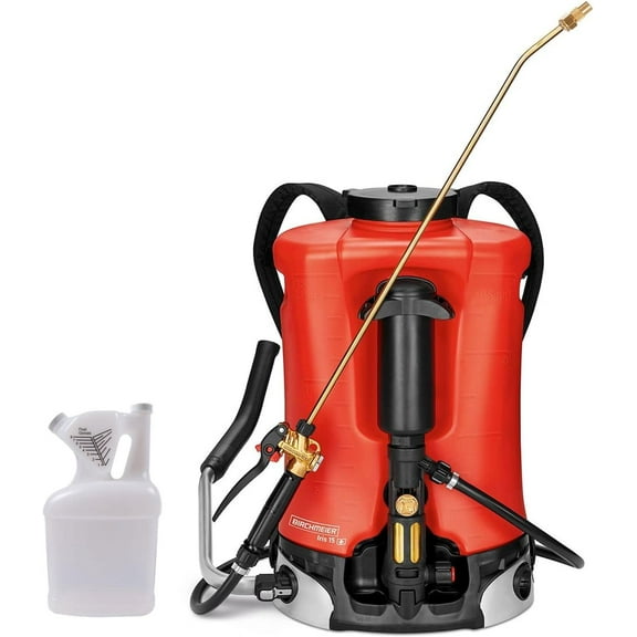 Birchmeier Iris 15 AT3 Backpack Sprayer with Tip N' Measure 1 Gallon Container (Bundle, 2 Items)