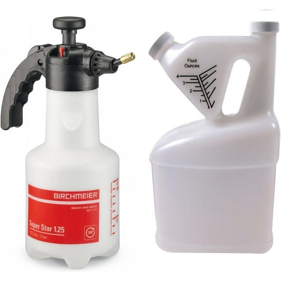 Birchmeier Super Star 360 Hand Sprayer with Tip N' Measure 1/2 Gallon Container (Bundle, 2 Items)