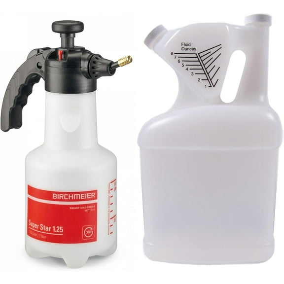 Birchmeier Super Star 360 Hand Sprayer with Tip N' Measure 1 Gallon Container (Bundle, 2 Items)