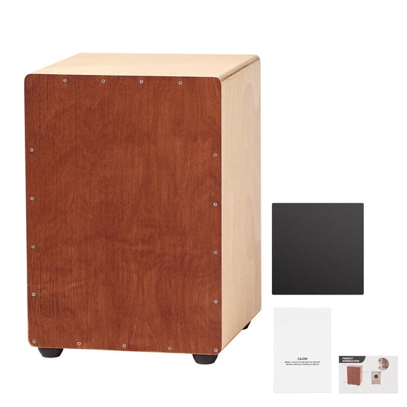Birchwood Cajon Box Drum with Snare Wires Portable Percussion Bass Instrument