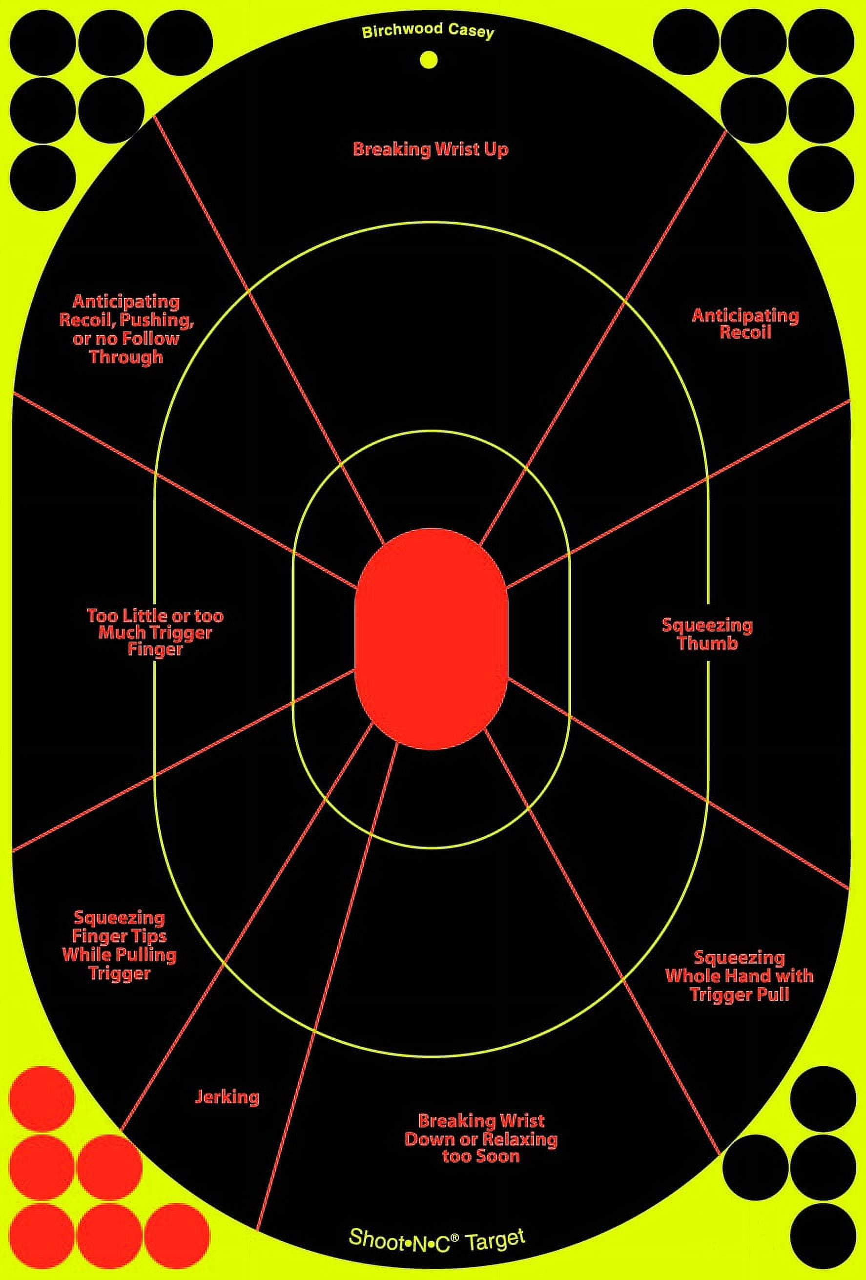 Birchwood Casey 12x18 Inch Shoot N C Reactive Handgun Trainer Targets