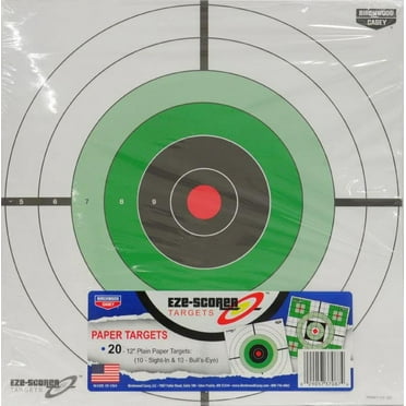 Birchwood Casey 20ct. 12in. Eze-Scorer Combo Plain Paper Targets, 7oz