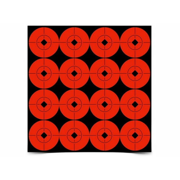 Birchwood Casey Target Spots Orange Bright High-Contrast Self-Adhesive Bull's Eyes Paper Shooting Targets, 1.5", 160 Pack